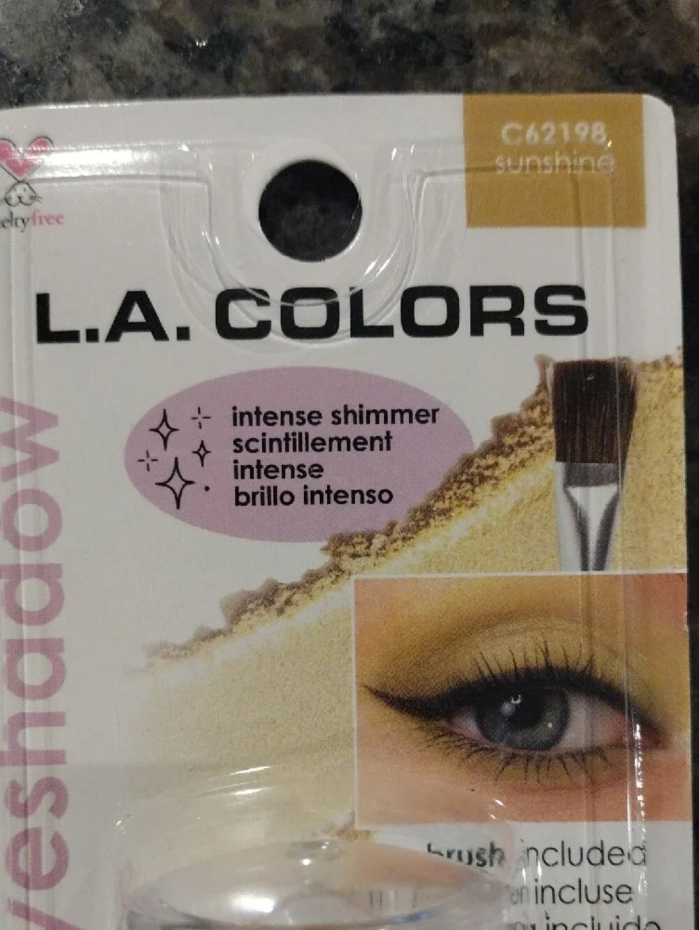 Lot of 2 L.A COLORS Shimmer Loose Eyeshadow both Sunshine Gold 0.10 oz new